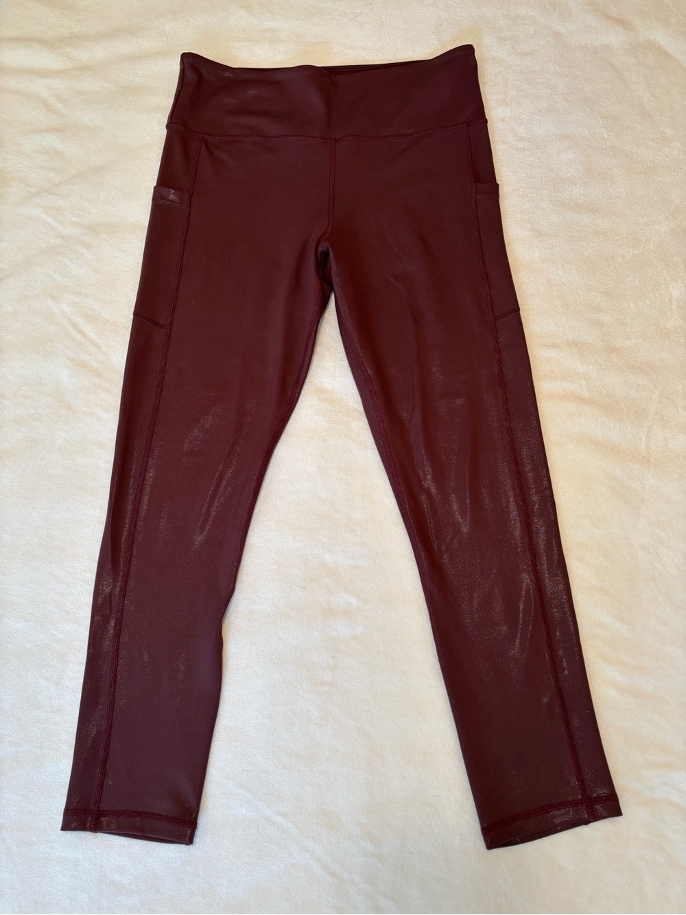 Zyia Maroon Lipgloss Leggings
